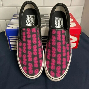 Superradical Lil Uzi Vert Inspired Cross Print Slip On Sneakers Sz 8.5